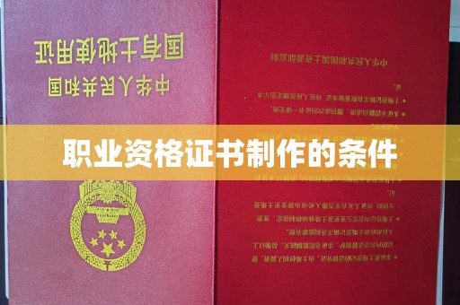 虹口职业资格证书制作的条件